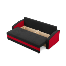 ORION Sofa, Filling - Spring, Color - BLACK + RED