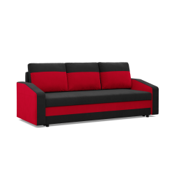 ORION Sofa, Filling - Spring, Color - BLACK + RED