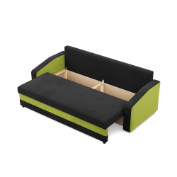ORION Sofa, Filling - Spring, Color - BLACK + LIME