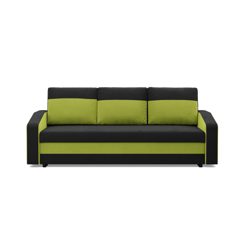 ORION Sofa, Filling - Spring, Color - BLACK + LIME
