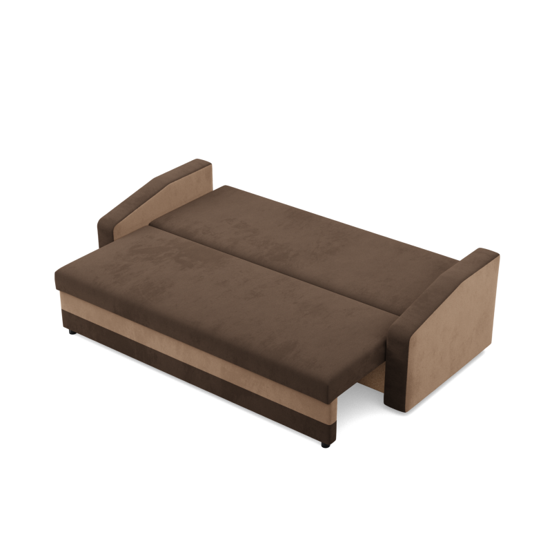 Sofa ORION, Polsterung - Federkern, Farbe - BRAUN + CAPPUCCINO