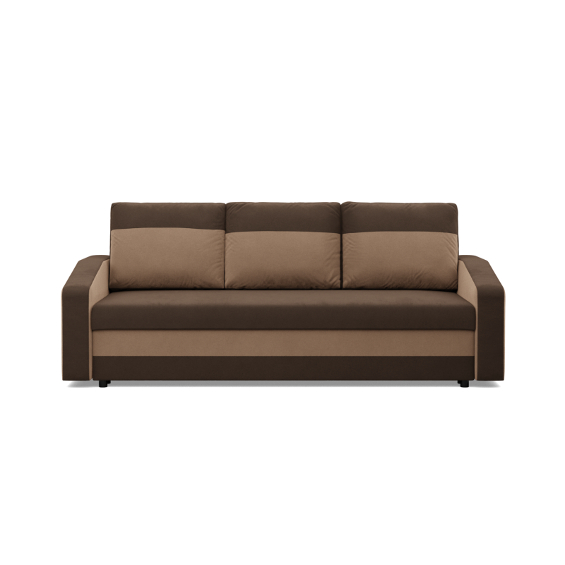 Sofa ORION, Polsterung - Federkern, Farbe - BRAUN + CAPPUCCINO