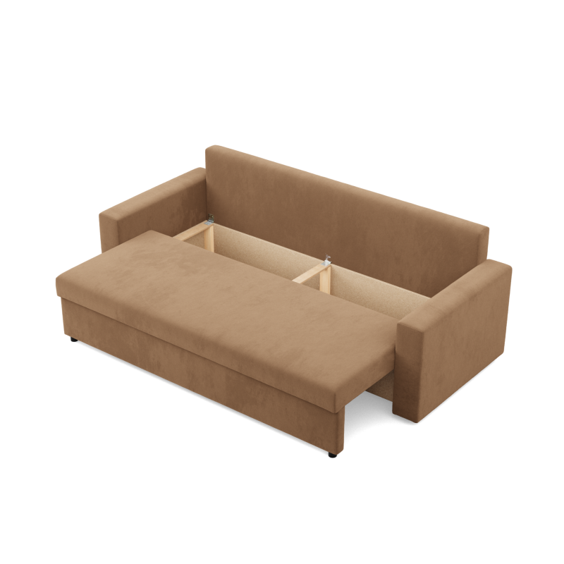 Sofa NEO Mikro, Füllung - Schaumstoff, Farbe - CAPPUCCINO, Art der Armlehne - Einfach