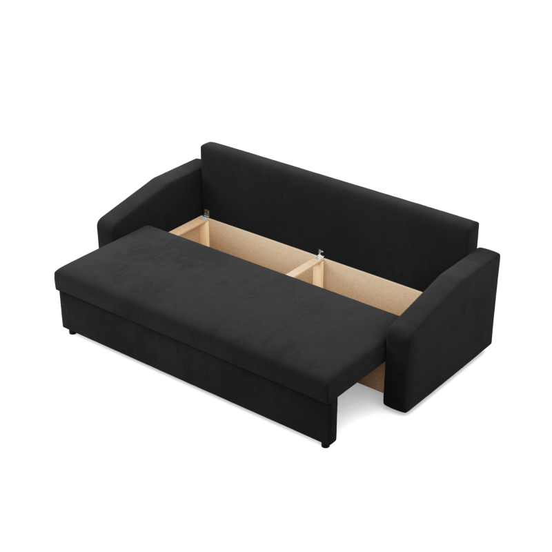 NEO Micro Sofa, Filling - Foam, Color - BLACK, Type of armrest - Slanted