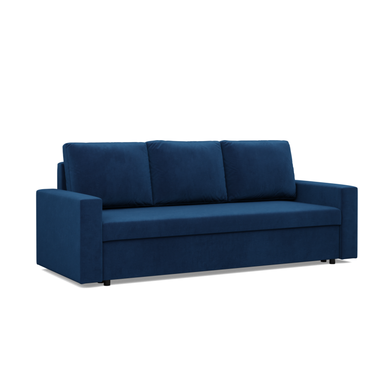 Sofa NEO Kronos, Füllung - Federkern, Farbe - MARINEBLAU, Art der Armlehne - Gerade