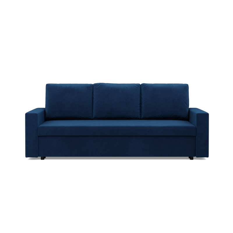 Sofa NEO Kronos, Füllung - Federkern, Farbe - MARINEBLAU, Art der Armlehne - Gerade
