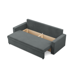 Sofá NEO Kronos, Relleno - de muelles, Color - GRIS OSCURO, Tipo de reposabrazos - Recto