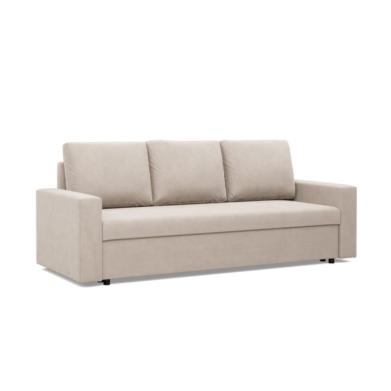 Kanapa NEO Kronos , Wypełnienie - Sprężynowe, Kolor - BEŻOWY, Rodzaj podłokietnika - Prosty