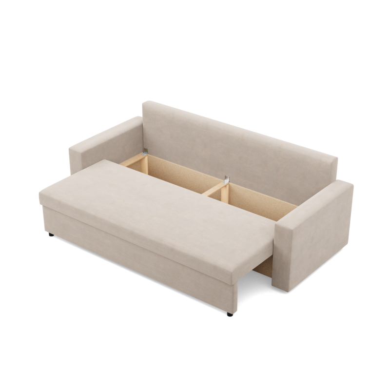 Sofa NEO Kronos, Füllung - Federkern, Farbe - BEIGE, Art der Armlehne - Einfach