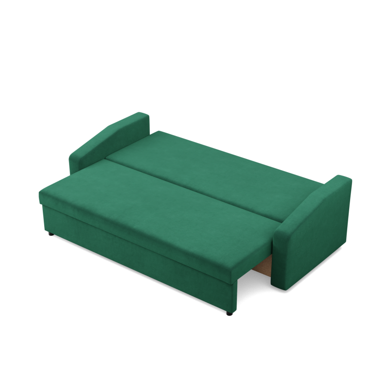 NEO Kronos Sofa, Filling - Spring, Color - BOTTLE GREEN, Type of Armrest - Slanted