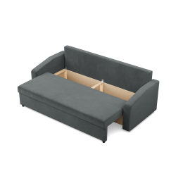 Sofa NEO Kronos, Füllung - Federkern, Farbe - DUNKELGRAU, Art der Armlehne - Schräg