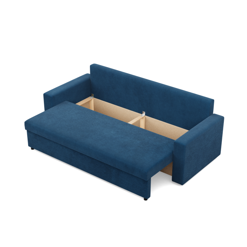 NEO Poso Sofa, Filling - Spring, Color - NAVY BLUE, Armrest Type - Straight