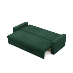 Sofa NEO Poso, Füllung - Federkern, Farbe - FLASCHENGRÜN, Art der Armlehne - Gerade