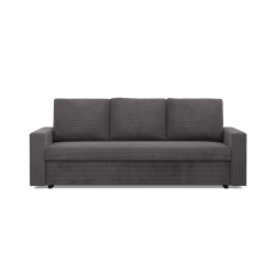 Sofa NEO Poso, Füllung - Federkern, Farbe - DUNKELGRAU, Art der Armlehne - Gerade