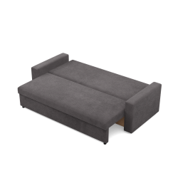 Kanapa NEO Poso , Wypełnienie - Sprężynowe, Kolor - CIEMNY SZARY, Rodzaj podłokietnika - Prosty