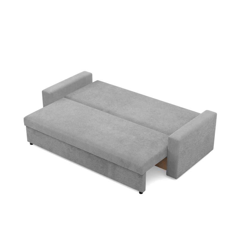 Sofá NEO Poso, Relleno - Con muelles, Color - GRIS CLARO, Tipo de reposabrazos - Recto