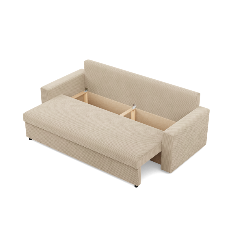 Sofa NEO Poso, Füllung - Federkern, Farbe - BEIGE, Art der Armlehne - Gerade