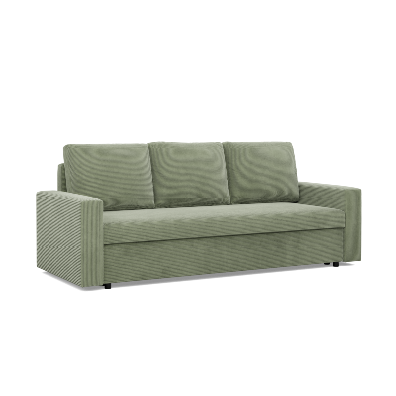 Sofa NEO Poso, Füllung - Federkern, Farbe - OLIV, Armlehnentyp - Gerade