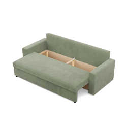 Sofa NEO Poso, Füllung - Federkern, Farbe - OLIV, Armlehnentyp - Gerade