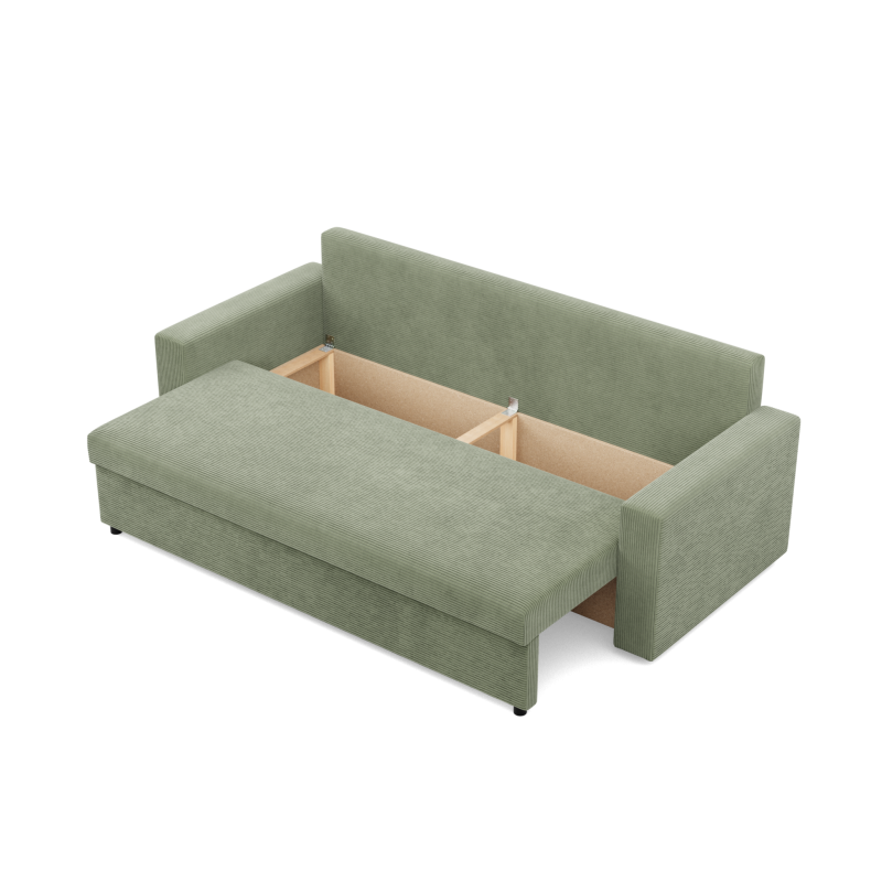 NEO Poso Sofa, Filling - Spring, Color - OLIVE, Armrest Type - Straight