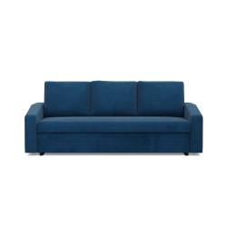 Sofa NEO Poso, Polsterung - Federkern, Farbe - MARINEBLAU, Armlehnenart - Schräg