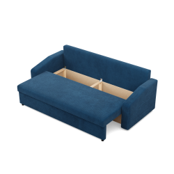 Sofa NEO Poso, Polsterung - Federkern, Farbe - MARINEBLAU, Armlehnenart - Schräg