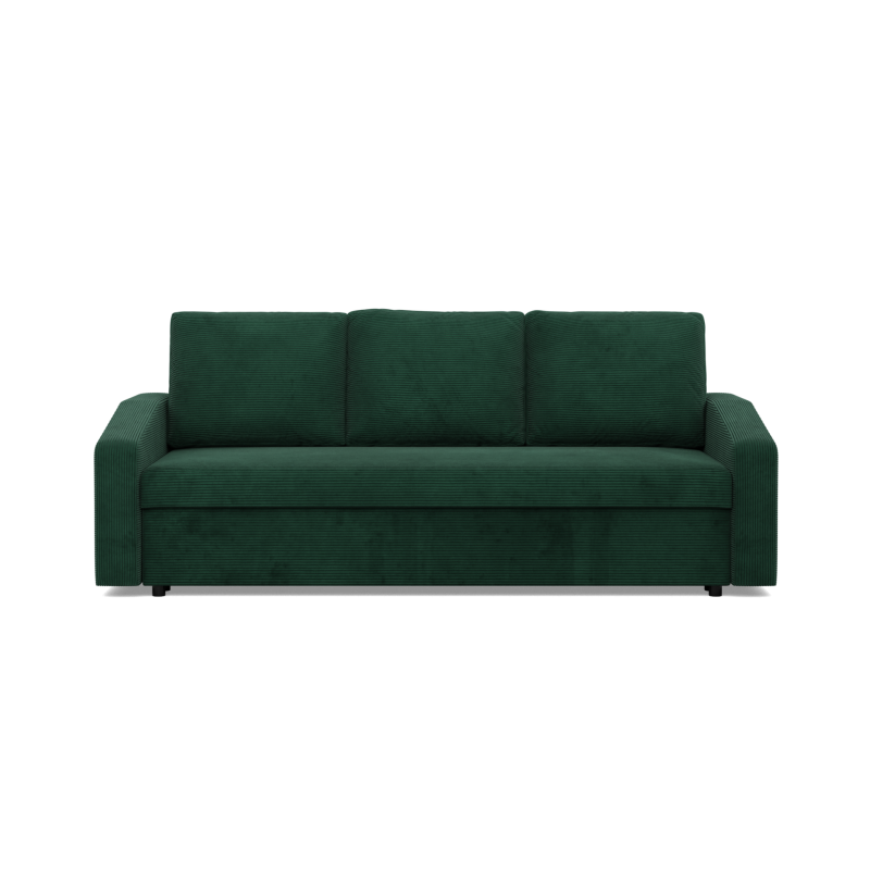 NEO Poso Sofa, Filling - Spring, Color - Bottle Green, Armrest Type - Slanted