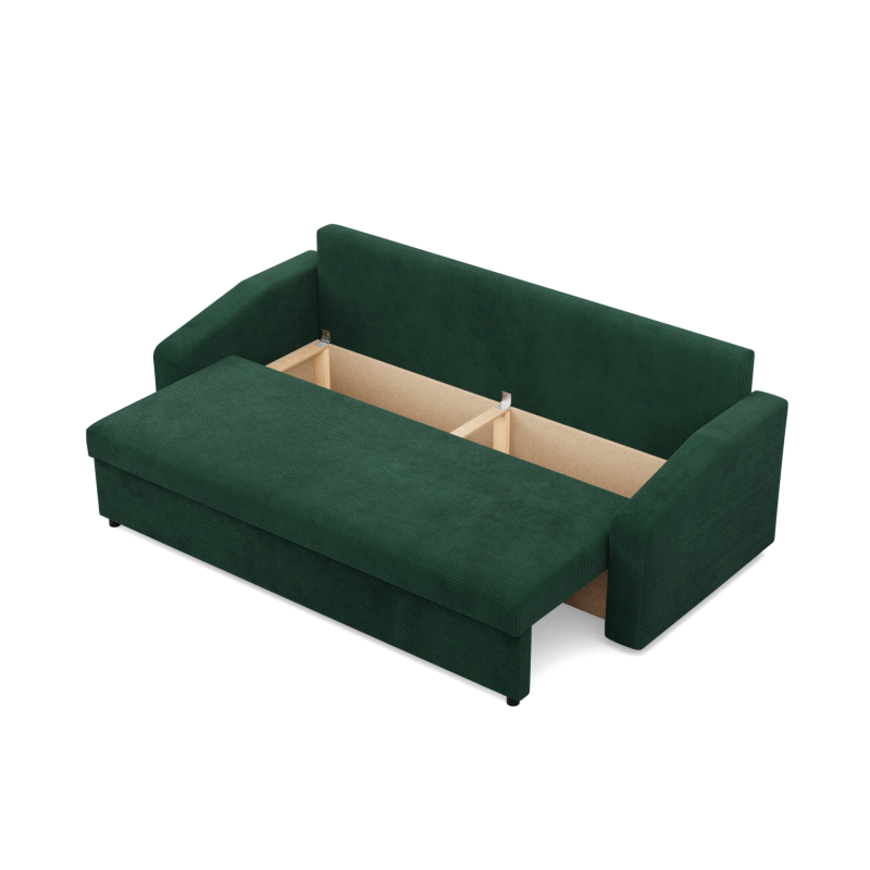 NEO Poso Sofa, Filling - Spring, Color - Bottle Green, Armrest Type - Slanted