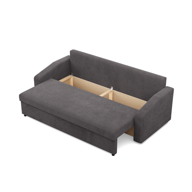 NEO Poso Sofa, Filling - Spring, Color - DARK GRAY, Armrest Type - Slanted
