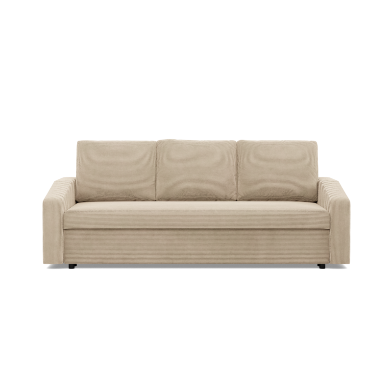 Sofa NEO Poso, Füllung - Federkern, Farbe - BEIGE, Armlehnenart - Schräg