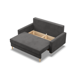 Sofa BLANK , Rodzaj tkaniny - I grupa, Wypełnienie - Piankowe, Kolor - SZARY