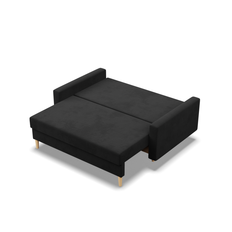 Sofa BLANK , Rodzaj tkaniny - I grupa, Wypełnienie - Piankowe, Kolor - CZARNY