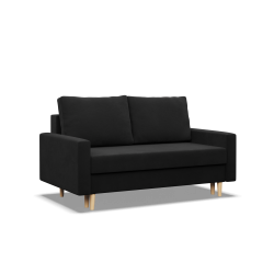 Sofa BLANK , Rodzaj tkaniny - I grupa, Wypełnienie - Piankowe, Kolor - CZARNY