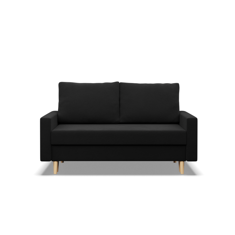 Sofa BLANK , Rodzaj tkaniny - I grupa, Wypełnienie - Piankowe, Kolor - CZARNY