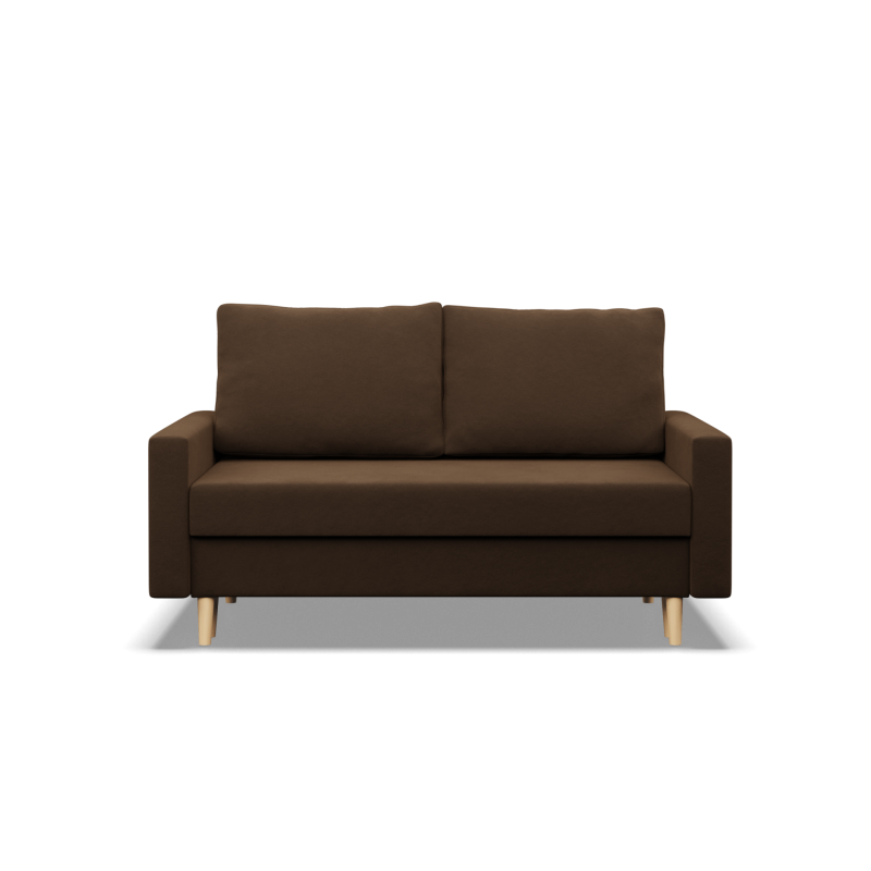 Sofa BLANK , Rodzaj tkaniny - I grupa, Wypełnienie - Piankowe, Kolor - BRĄZOWY