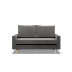 Sofa BLANK , Rodzaj tkaniny - II grupa, Wypełnienie - Sprężynowe, Kolor - JASNY SZARY