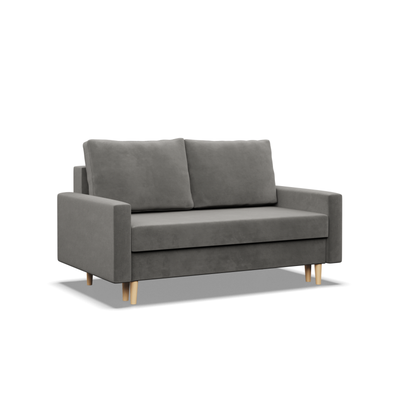 Sofa BLANK , Rodzaj tkaniny - II grupa, Wypełnienie - Sprężynowe, Kolor - JASNY SZARY