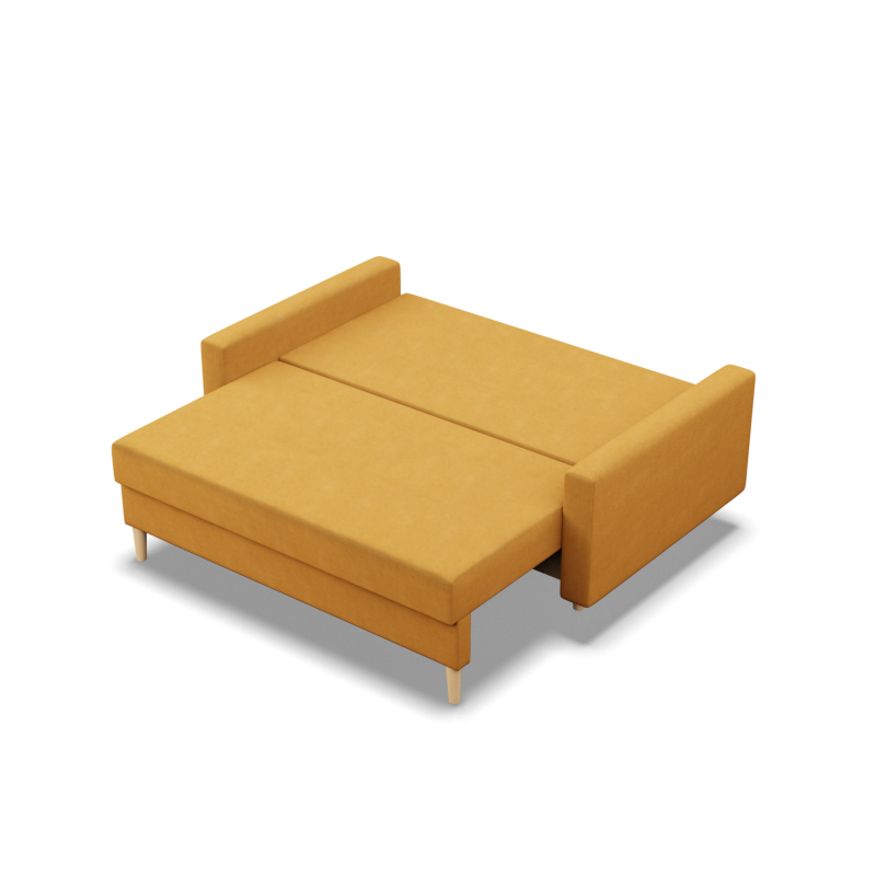 Sofa BLANK , Rodzaj tkaniny - II grupa, Wypełnienie - Sprężynowe, Kolor - ŻÓŁTY