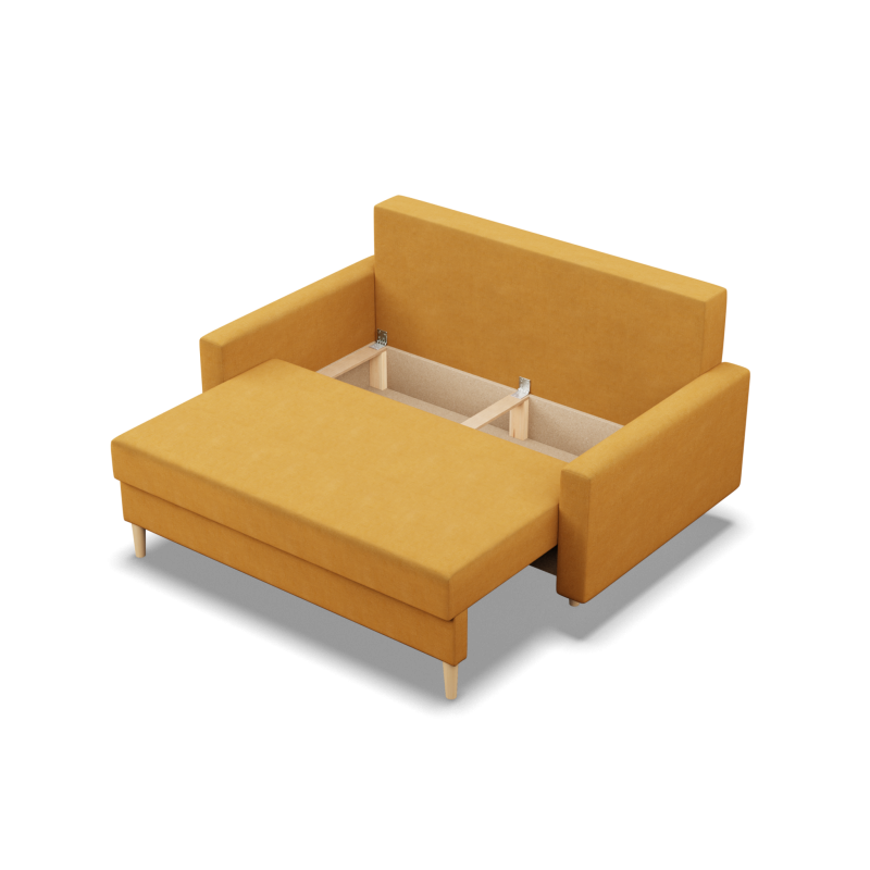 Sofa BLANK , Rodzaj tkaniny - II grupa, Wypełnienie - Sprężynowe, Kolor - ŻÓŁTY