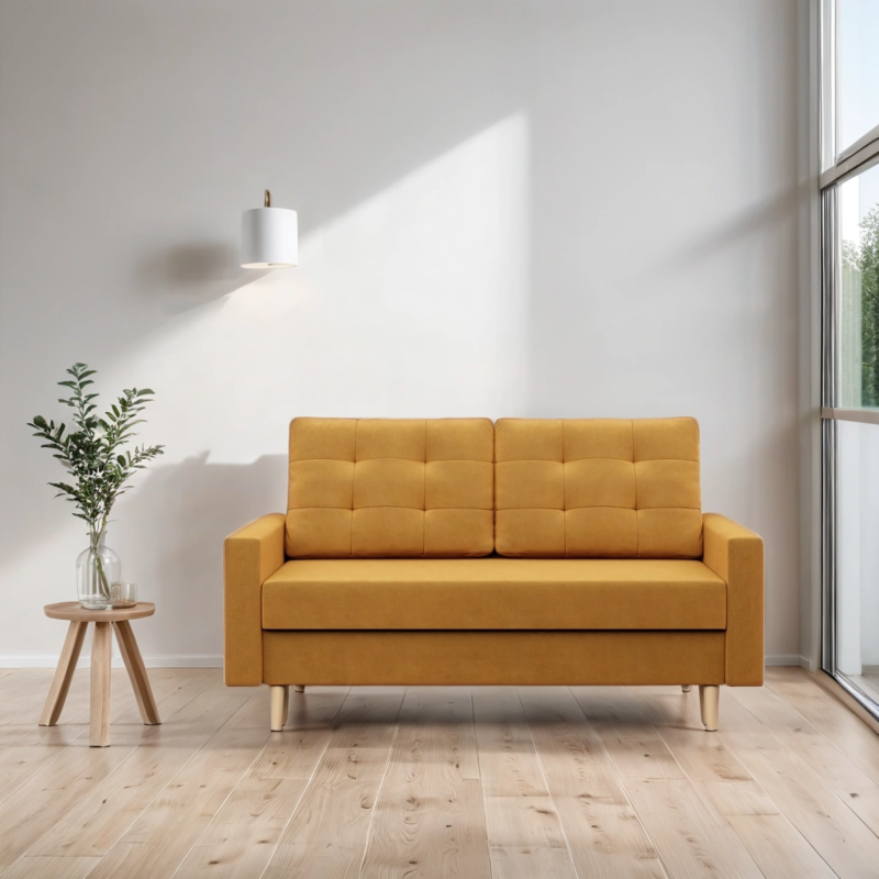 Sofa BLANK, Stoffart - II Gruppe, Füllung - Federkern, Farbe - GELB