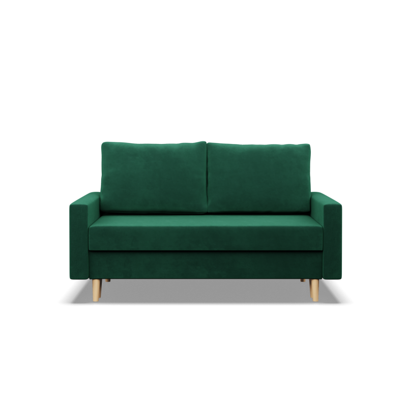 Sofa BLANK , Rodzaj tkaniny - II grupa, Wypełnienie - Sprężynowe, Kolor - BUTELKOWA ZIELEŃ