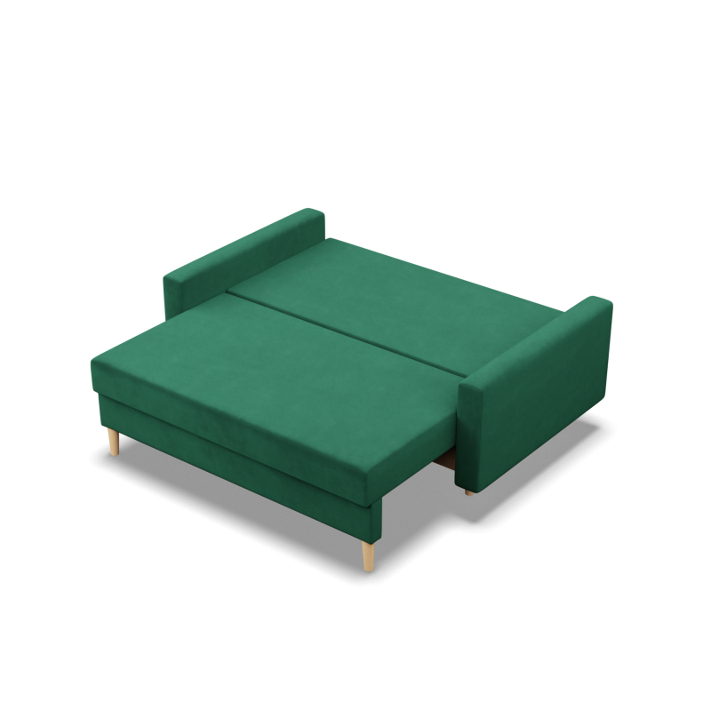 Sofa BLANK, Stoffart - Gruppe II, Füllung - Federkern, Farbe - FLASCHENGRÜN