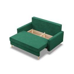 Sofa BLANK, Stoffart - Gruppe II, Füllung - Federkern, Farbe - FLASCHENGRÜN