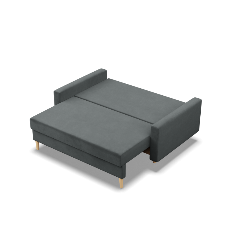 Sofa BLANK , Rodzaj tkaniny - II grupa, Wypełnienie - Sprężynowe, Kolor - CIEMNY SZARY