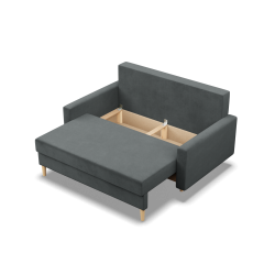 Sofa BLANK , Rodzaj tkaniny - II grupa, Wypełnienie - Sprężynowe, Kolor - CIEMNY SZARY