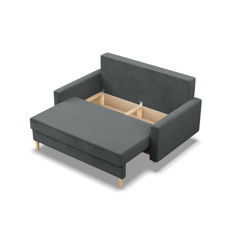 Sofa BLANK, Stoffart - Gruppe II, Füllung - Federkern, Farbe - DUNKELGRAU