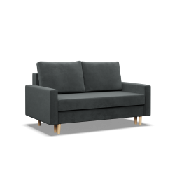Sofa BLANK , Rodzaj tkaniny - II grupa, Wypełnienie - Sprężynowe, Kolor - CIEMNY SZARY