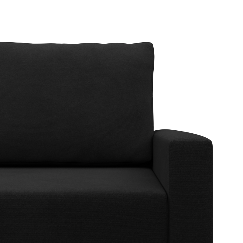 Ecksofa BLANK LL, Stoffart - I Gruppe, Füllung - Schaumstoff, Farbe - SCHWARZ