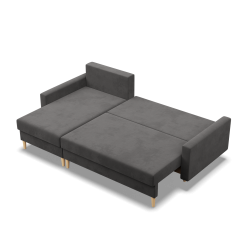 Ecksofa BLANK LL, Stoffart - I Gruppe, Füllung - Schaumstoff, Farbe - GRAU
