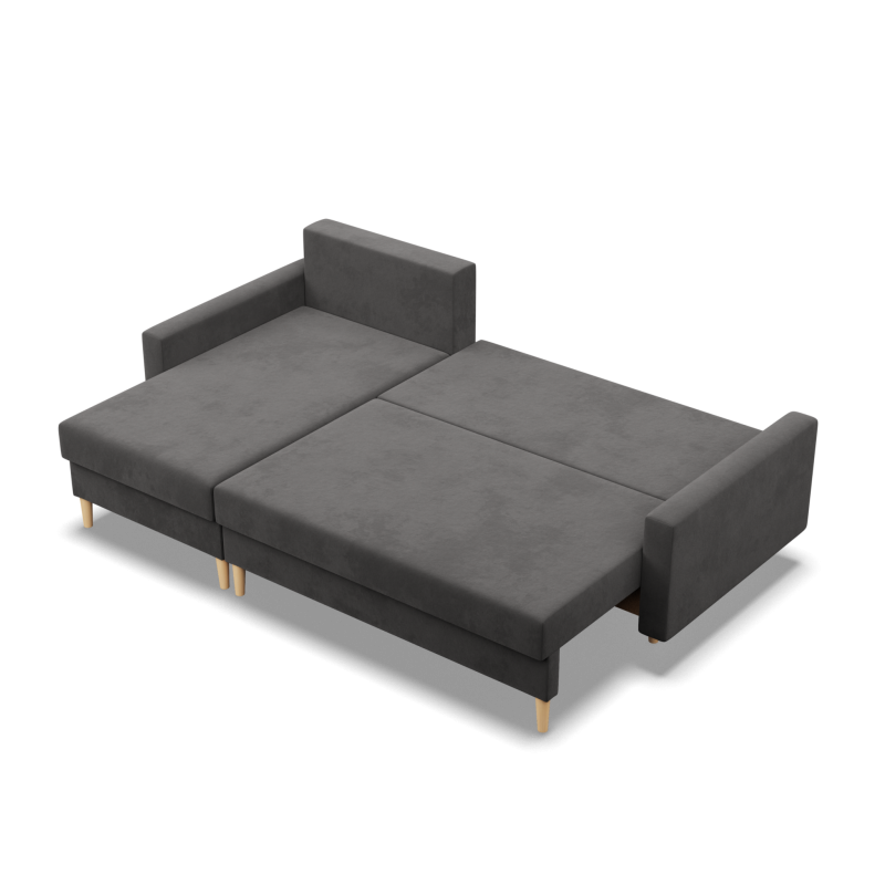 Ecksofa BLANK LL, Stoffart - I Gruppe, Füllung - Schaumstoff, Farbe - GRAU